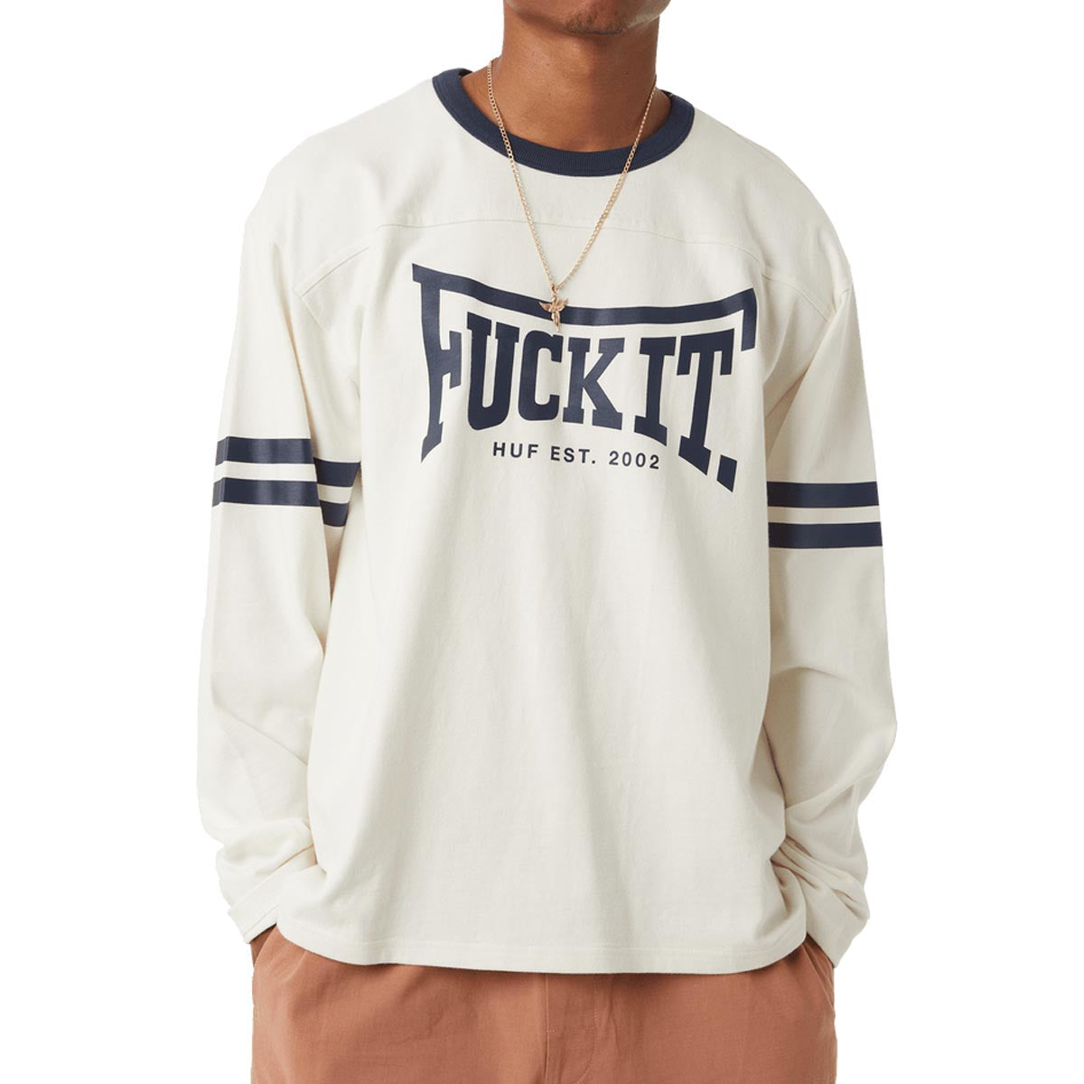 Huf Exeter Long Sleeve Football Shirt - Linen image 1