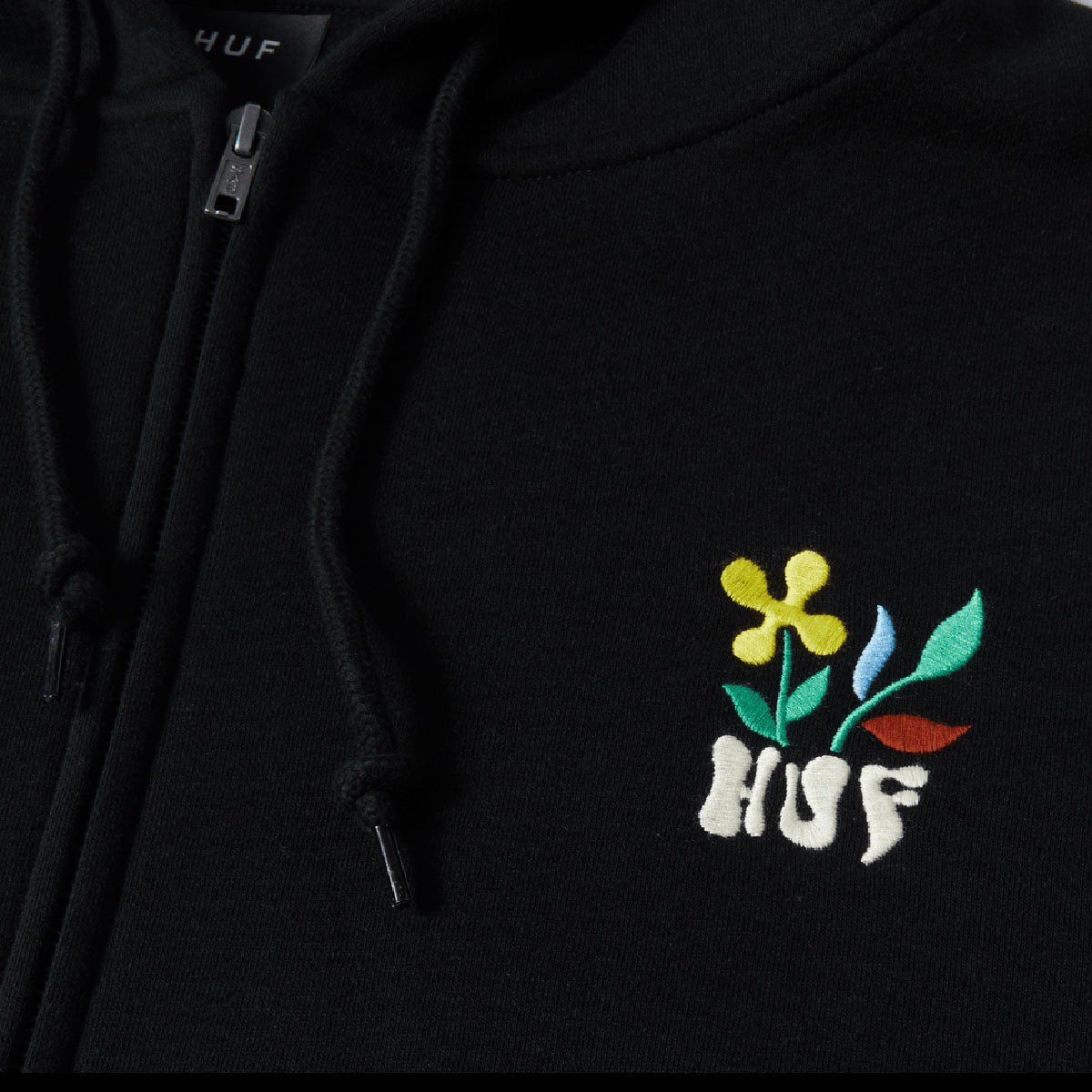 Huf Flower Hoodie - Black image 2