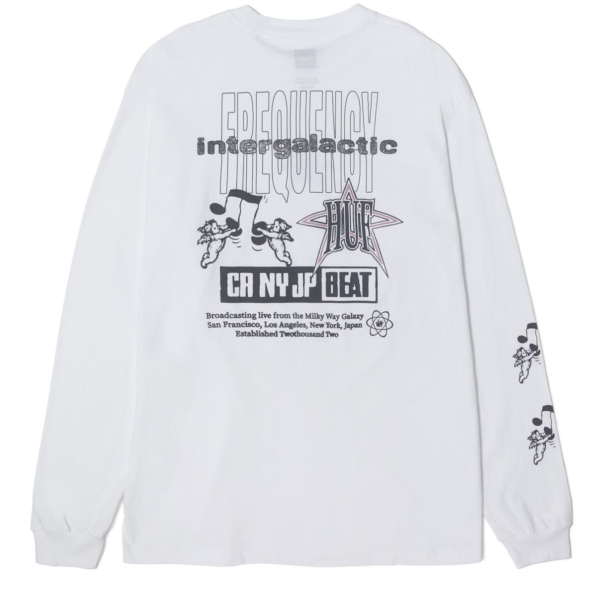 Huf Intergalactic Frequency Long Sleeve T-Shirt - White image 2