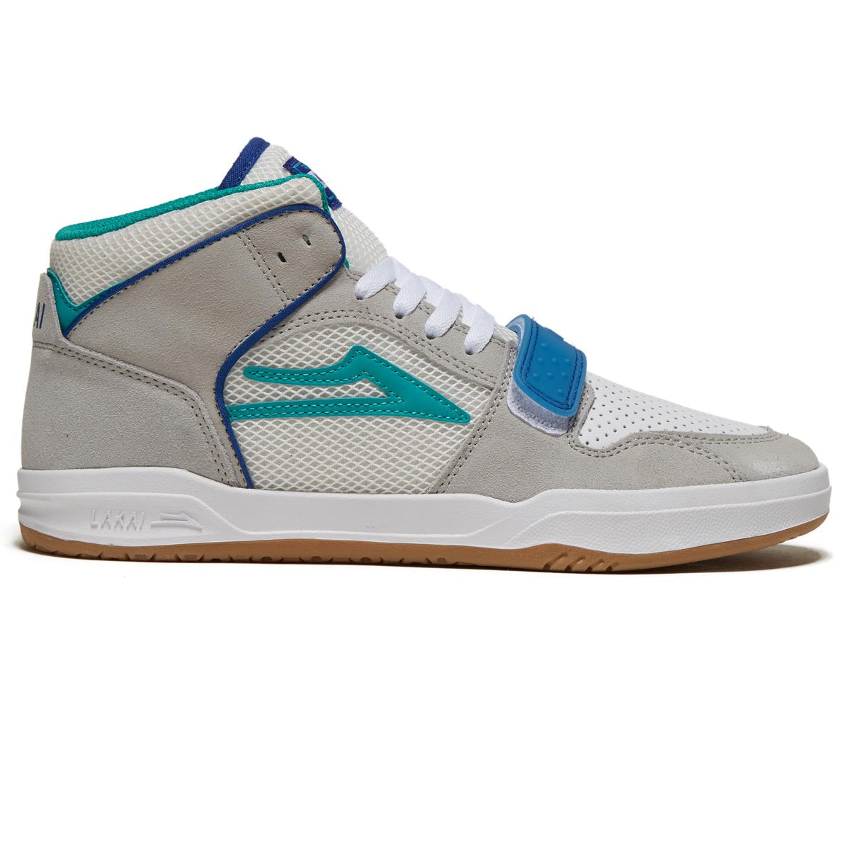 Lakai Telford Mid Shoes - White/Gum Suede image 1