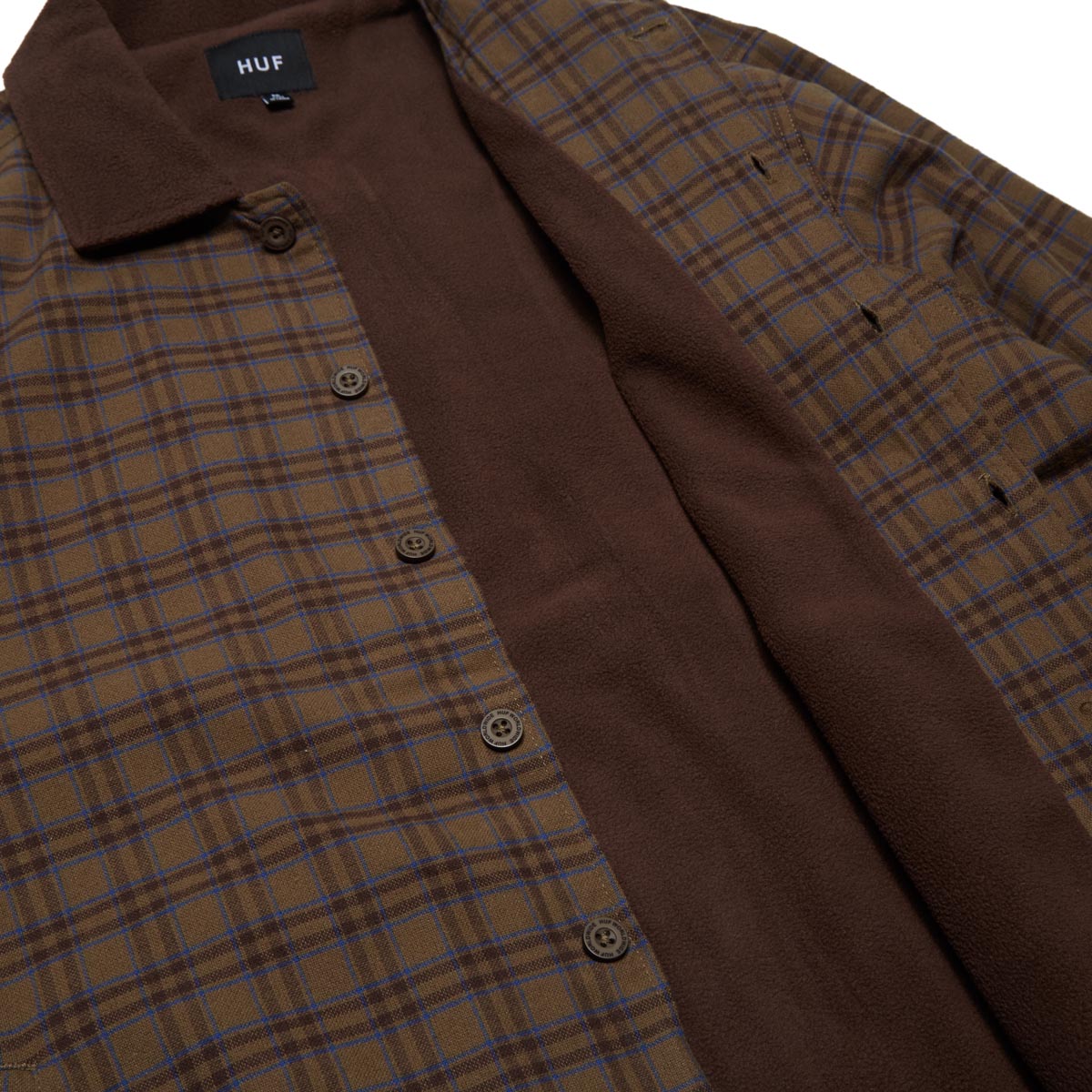 Huf Weston Fleece Lined Shirt Jacket - Espresso image 3