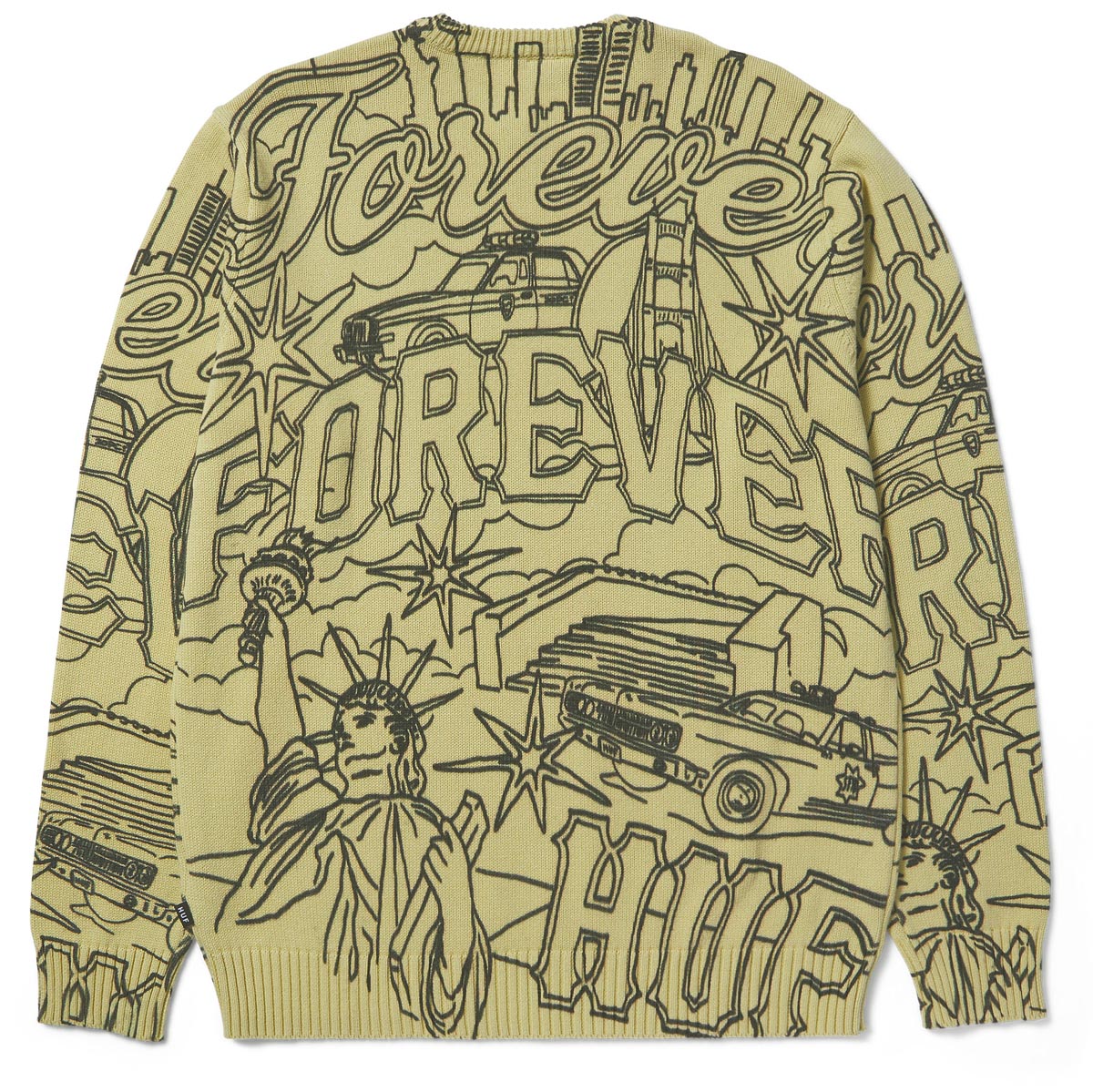 Huf Forever Crewneck Sweatshirt - Pistachio image 2