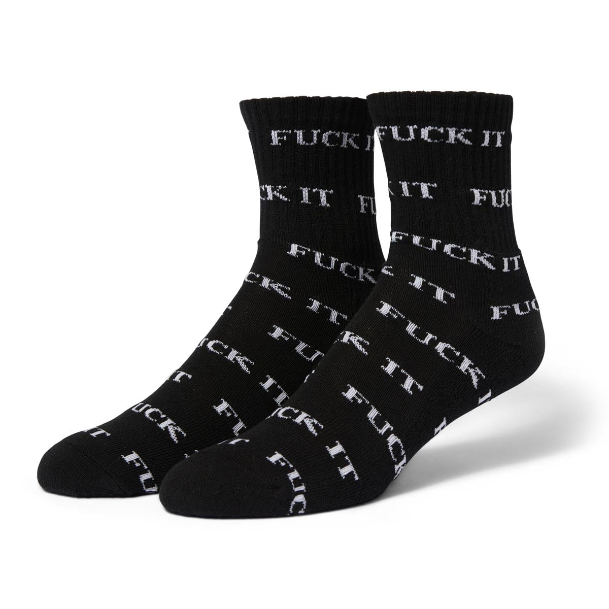 Huf Fuck It 1/4 Socks - Black image 1