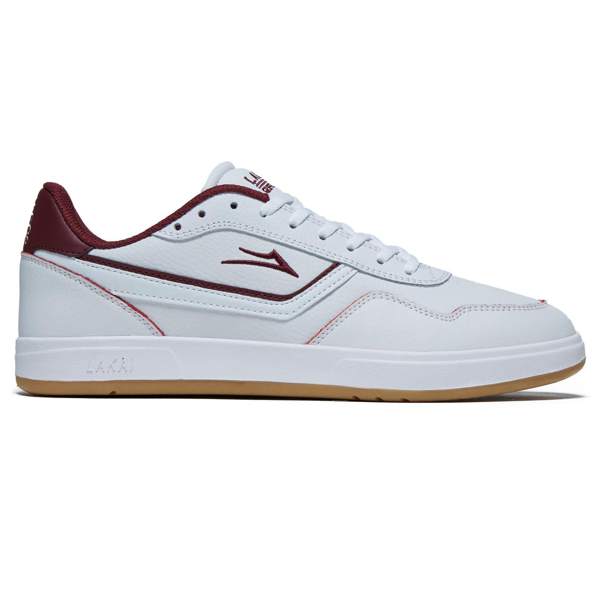 Lakai Terrace Shoes - White/Burgundy Leather image 1