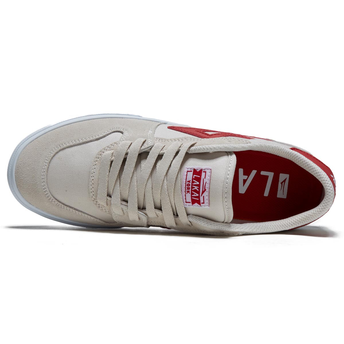 Lakai York Shoes - White/Red Suede image 3