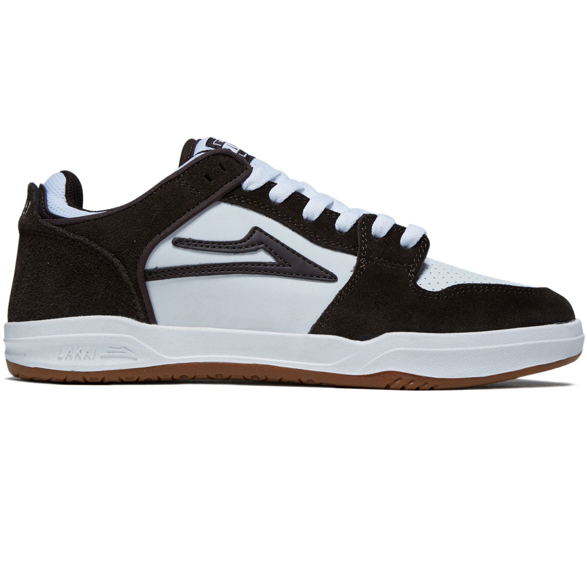 Lakai Telford Low Shoes - Chocolate/White Suede image 1