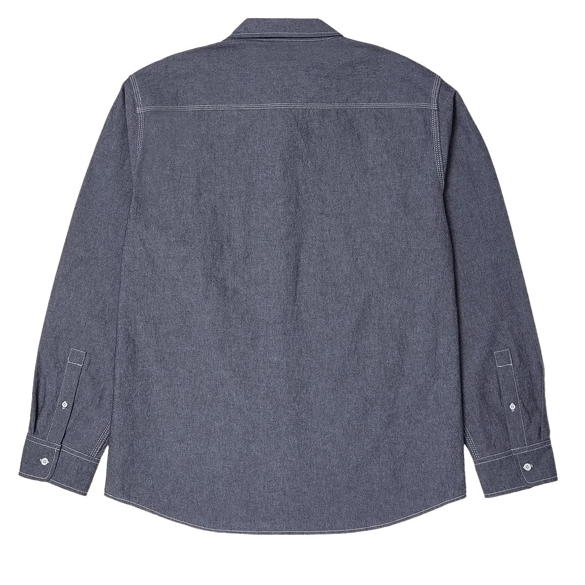 HUF Total Eclipse Chambray Long Sleeve Shirt - Black image 4