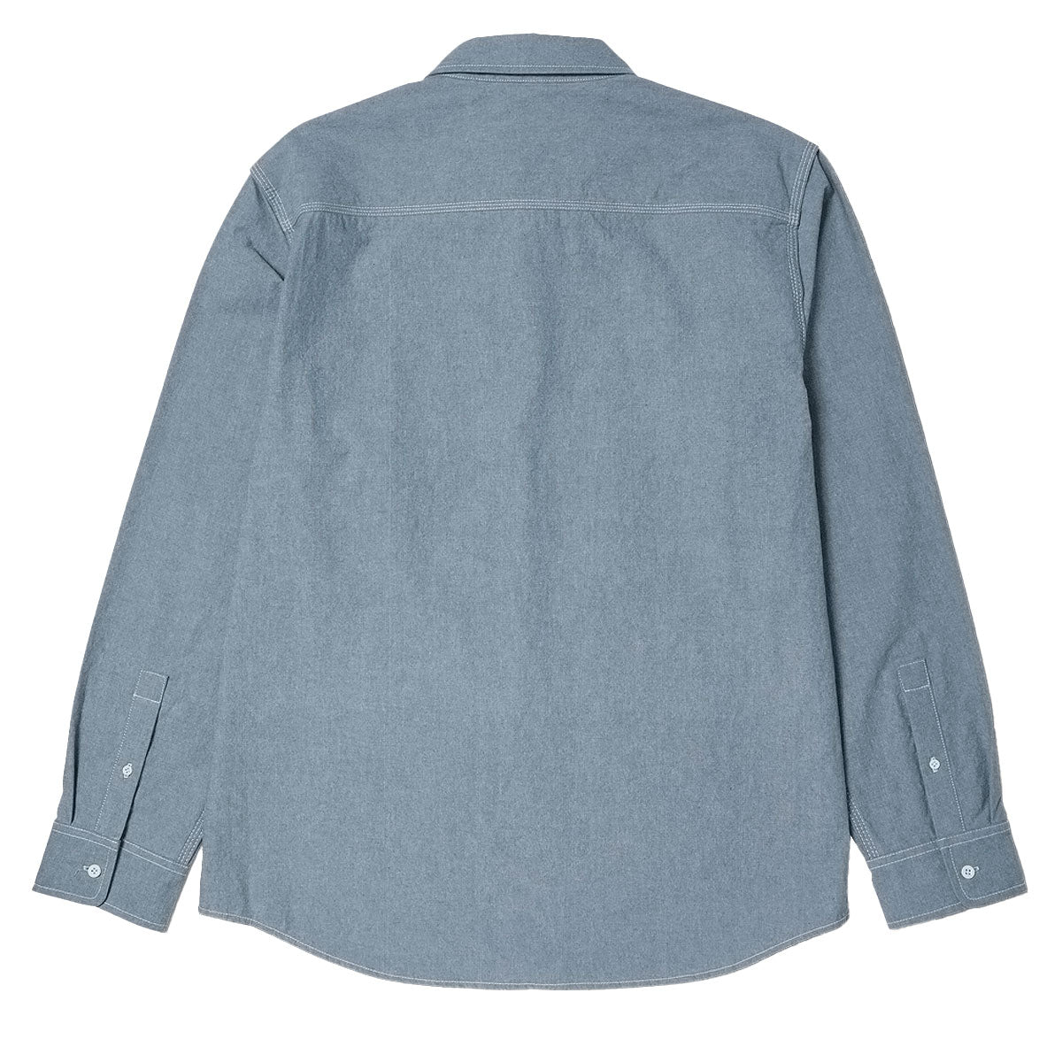 HUF Total Eclipse Chambray Long Sleeve Shirt - Light Blue image 5