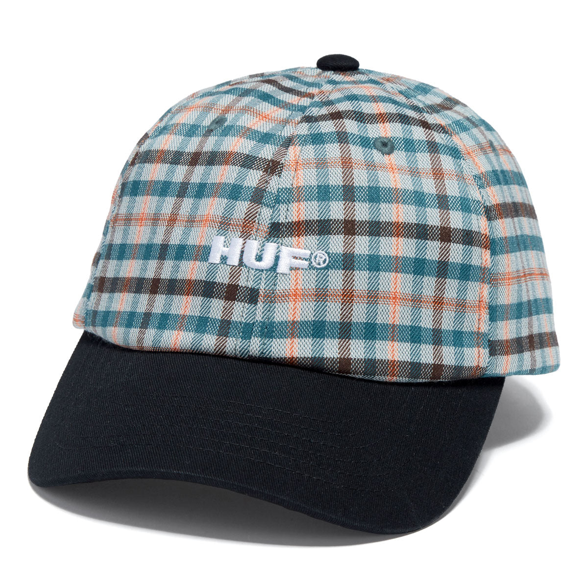 HUF Shadow Plaid 6 Panel Cv Hat - Black image 1