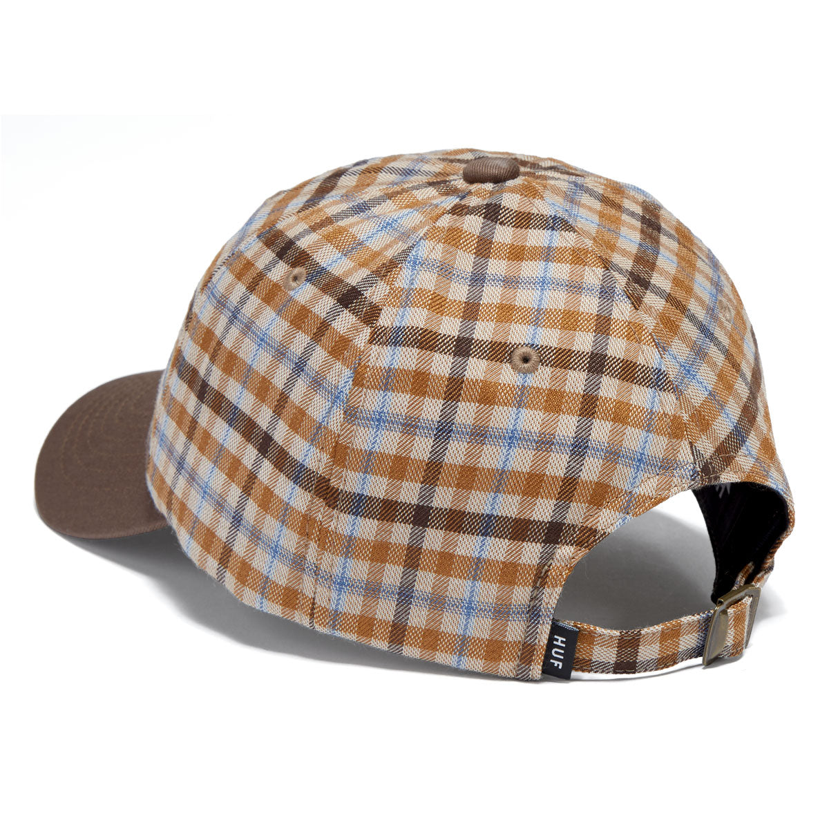 HUF Shadow Plaid 6 Panel Cv Hat - Brown image 2