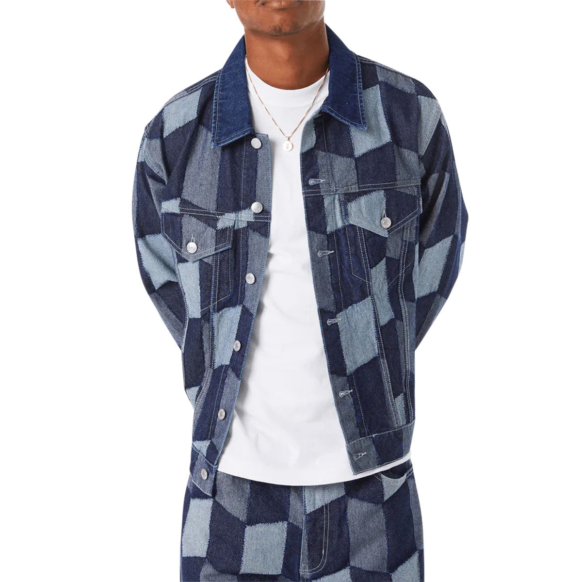 HUF Patchwork Denim Jacket - Denim image 1