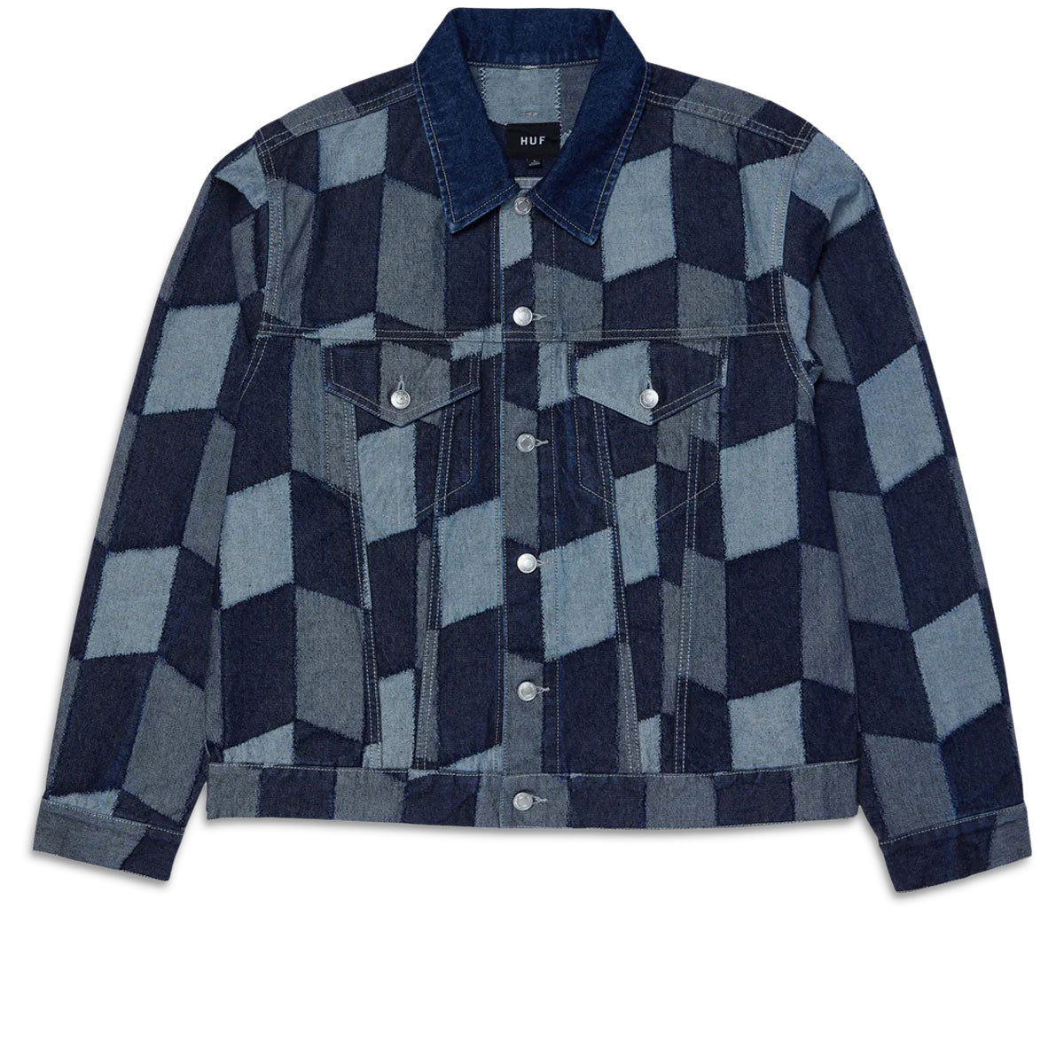 HUF Patchwork Denim Jacket - Denim image 4