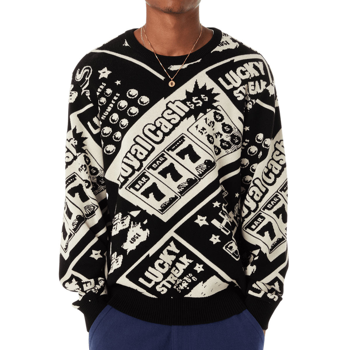 HUF Lucky Crewneck Sweater - Black image 1