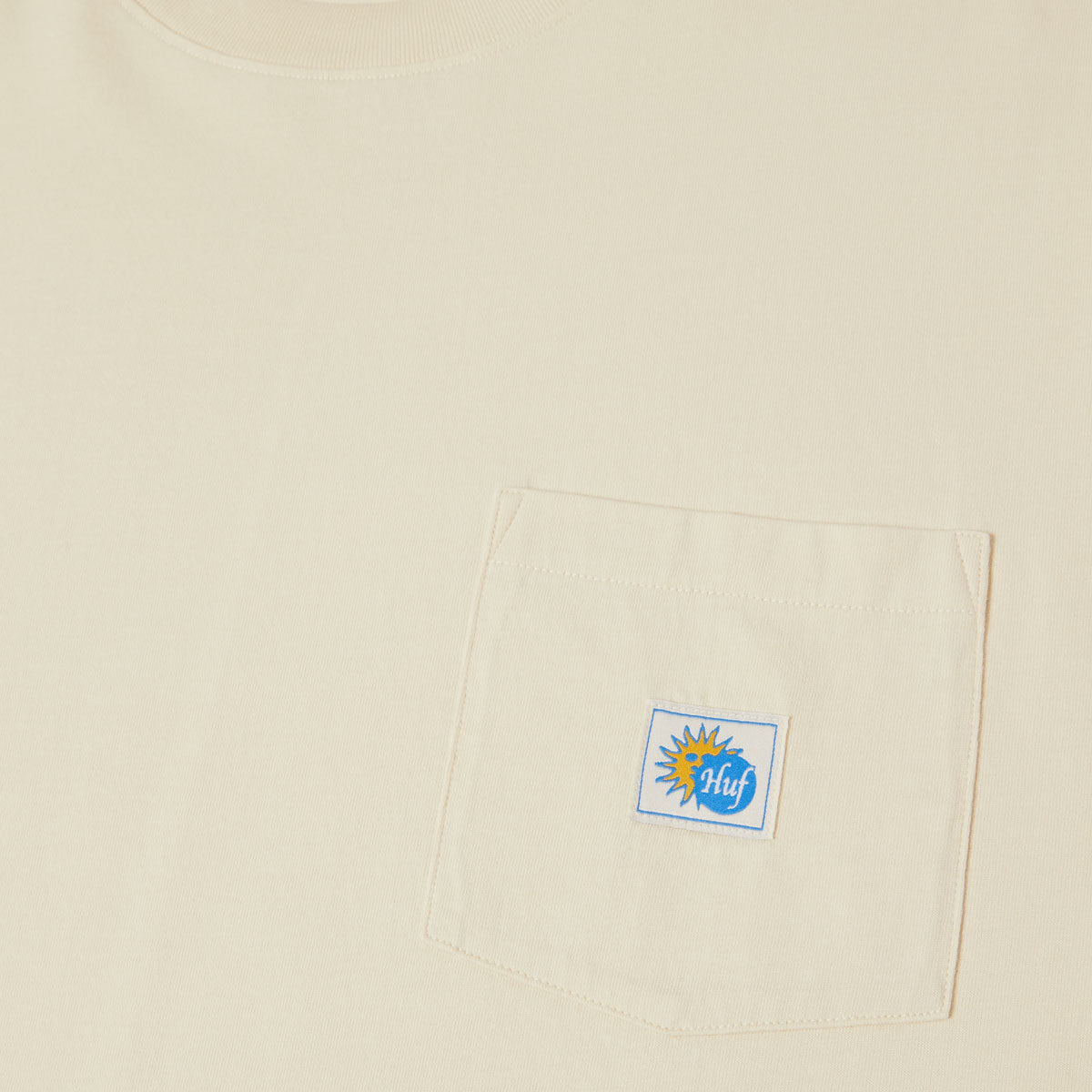 HUF Total Eclipse Knit Boxy Top Pocket T-Shirt - Natural image 3