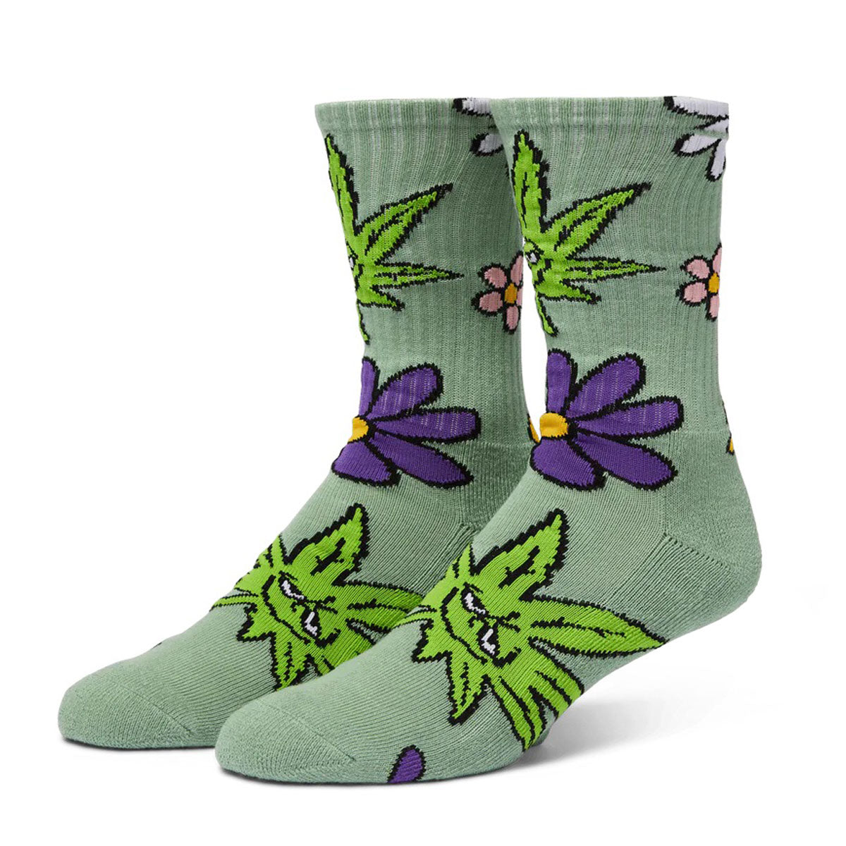 HUF Green Buddy Allergies Socks - Basil image 1