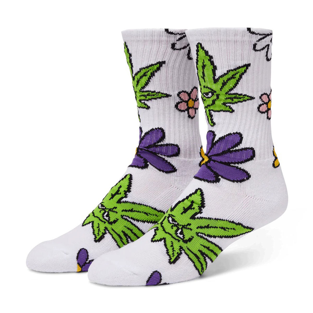 HUF Green Buddy Allergies Socks - White image 1