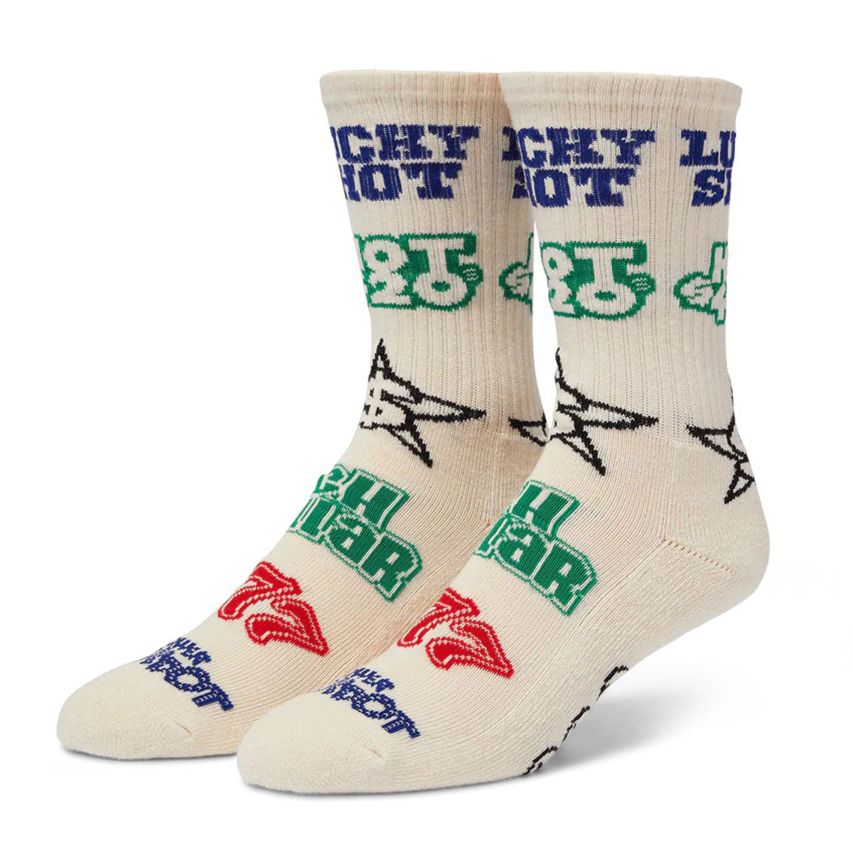 HUF Lucky Crew Socks - Natural image 1