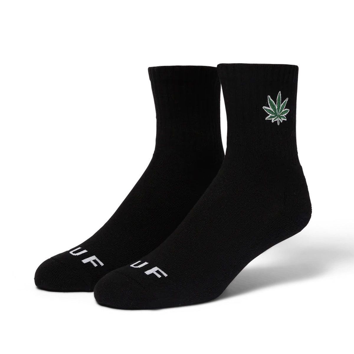 HUF Plantlife Emb 1/4 Socks - Black image 1