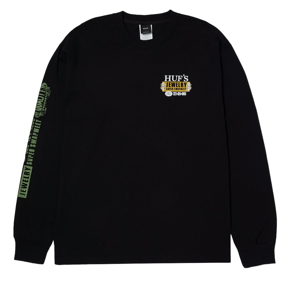 HUF Jewelry Long Sleeve T-Shirt - Black image 1