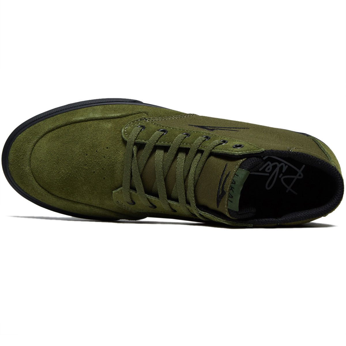 Lakai Riley 3 High Shoes - Olive/Black Suede image 3