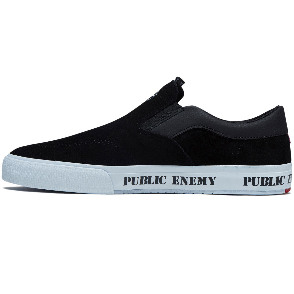 Lakai x Public Enemy Owen Vulc Shoes - Black/Red Suede image 2