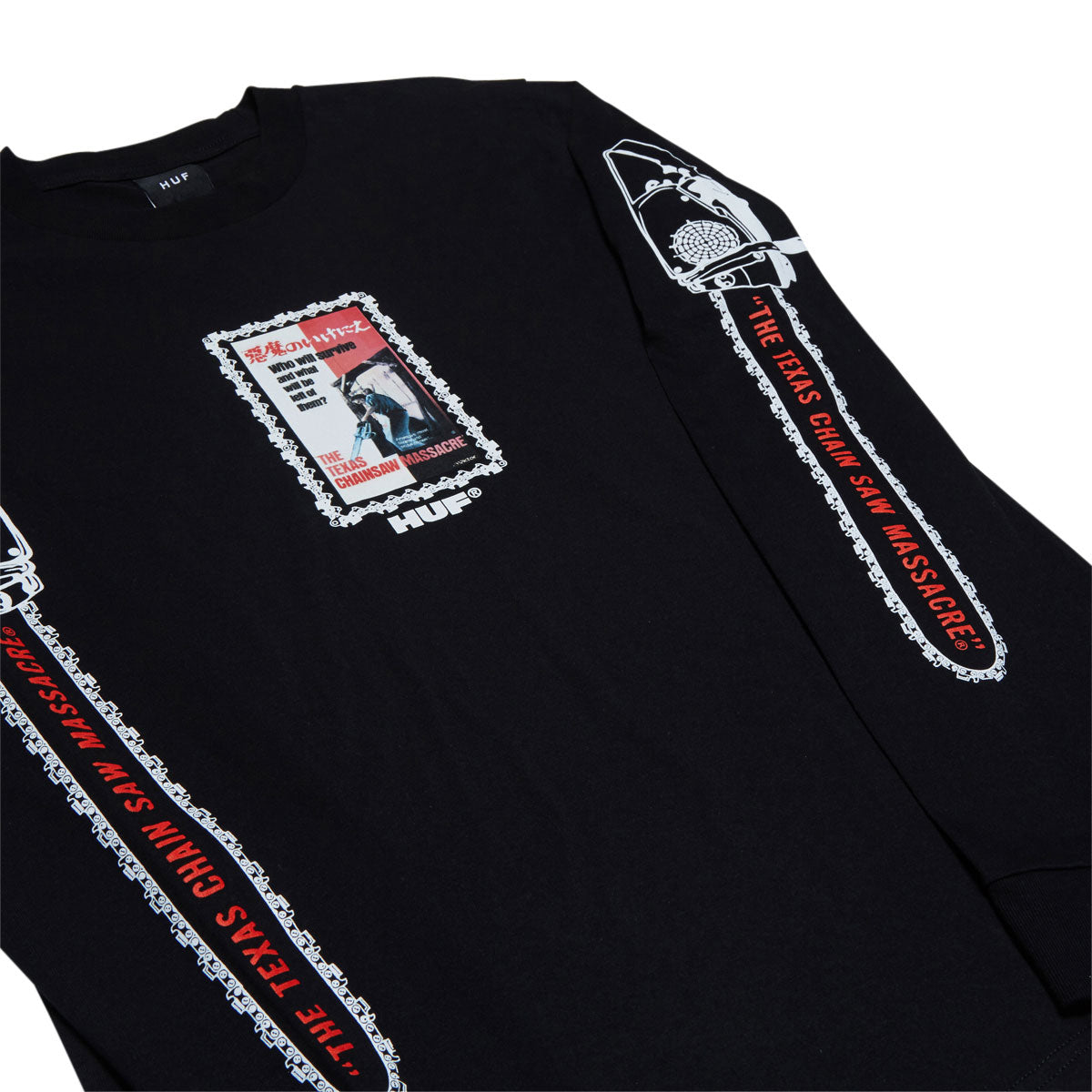 Huf x Texas Chainsaw Massacre Dual Chain Long Sleeve T-Shirt - Black image 2