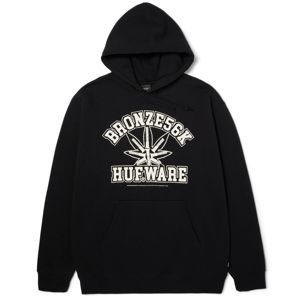 Huf x Bronze 56k Plantware Hoodie - Black image 1