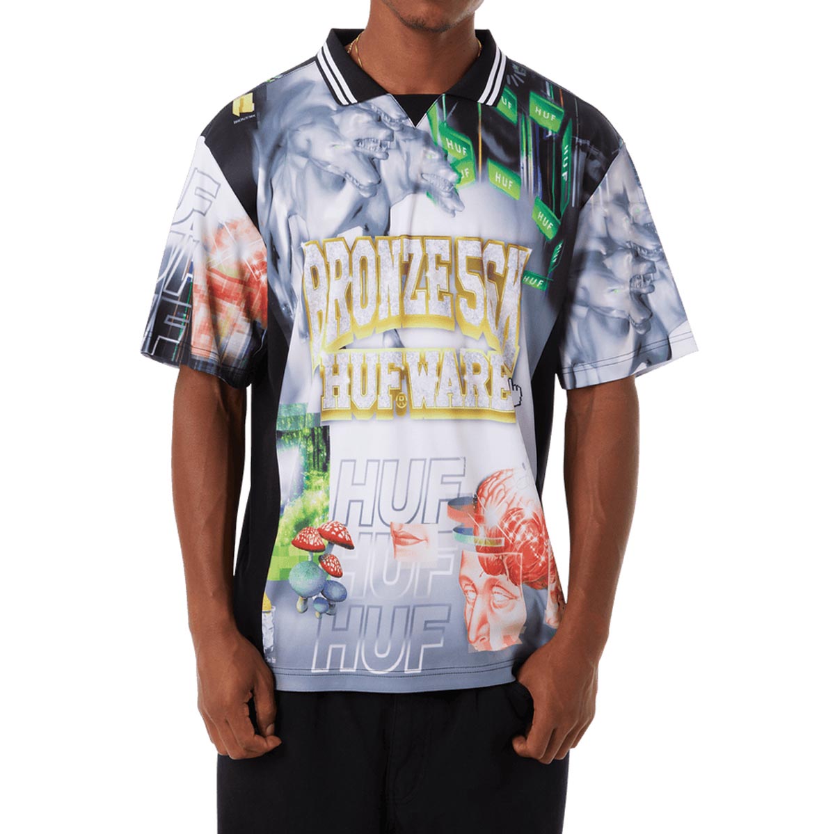 Huf x Bronze 56k Glitched Soccer Jersey - Multi image 1