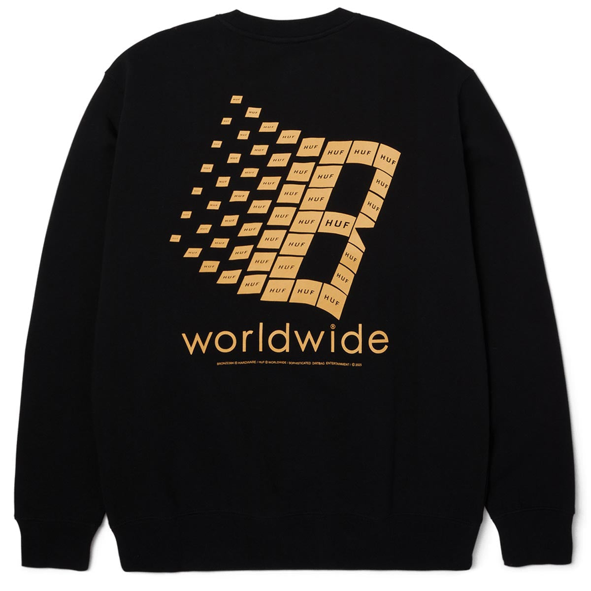 Huf x Bronze 56k Crewneck Sweatshirt - Black image 1