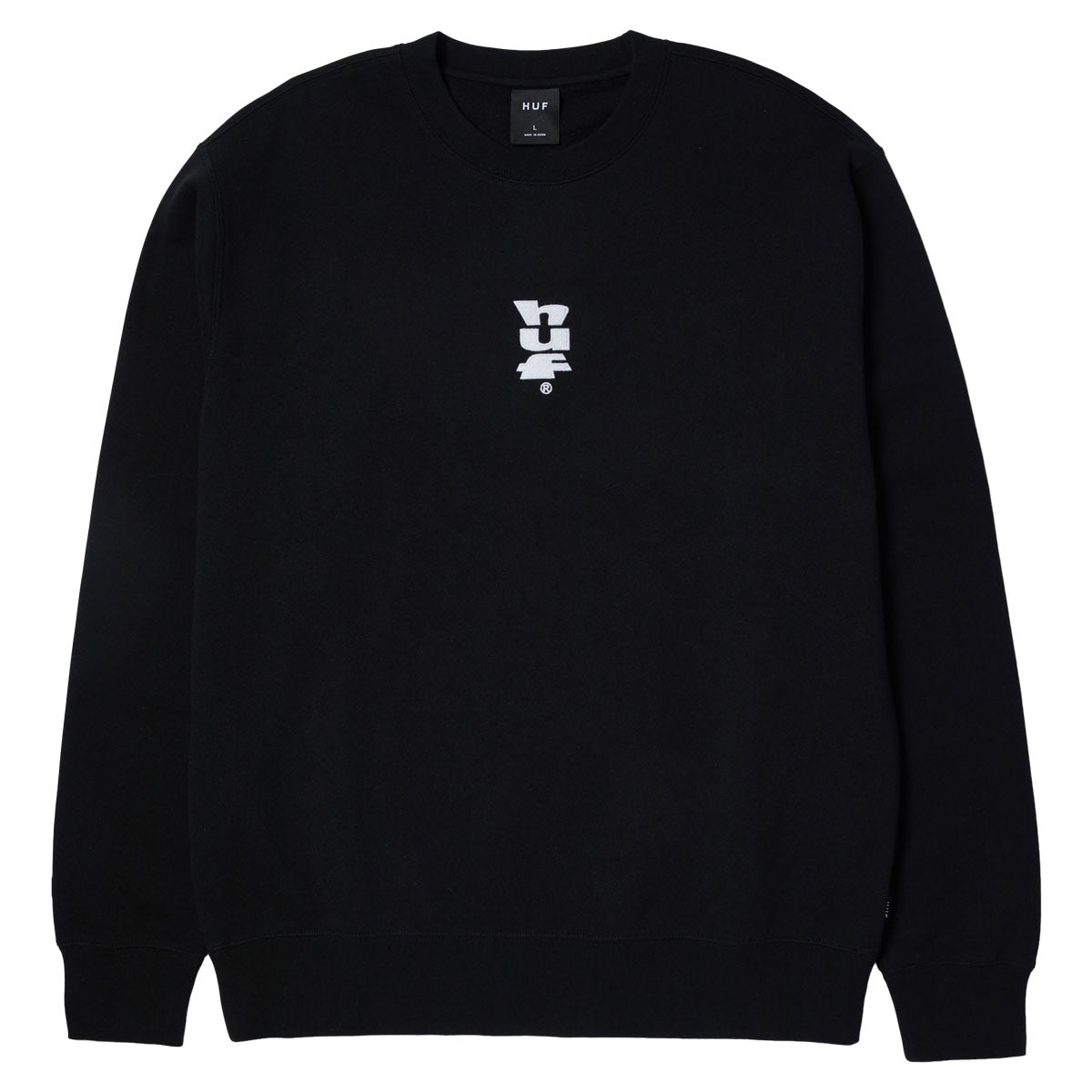 HUF Set Megablast Crewneck Sweatshirt - Black image 1