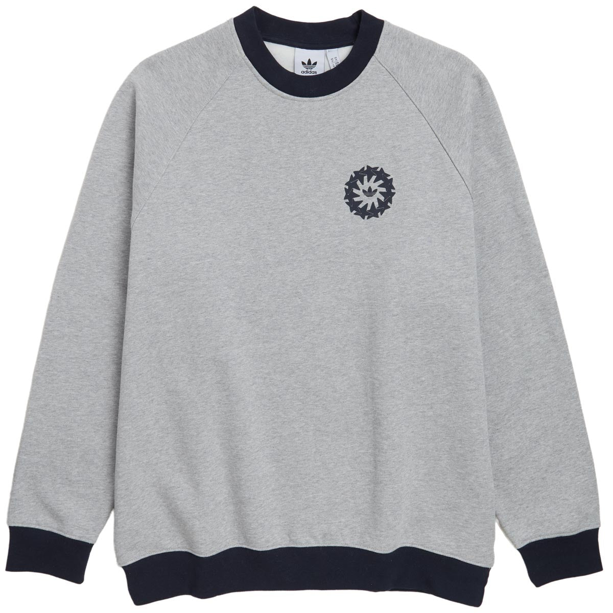 Adidas Star Wheel Crew Sweatshirt - Grey Heather/Legend Ink image 1