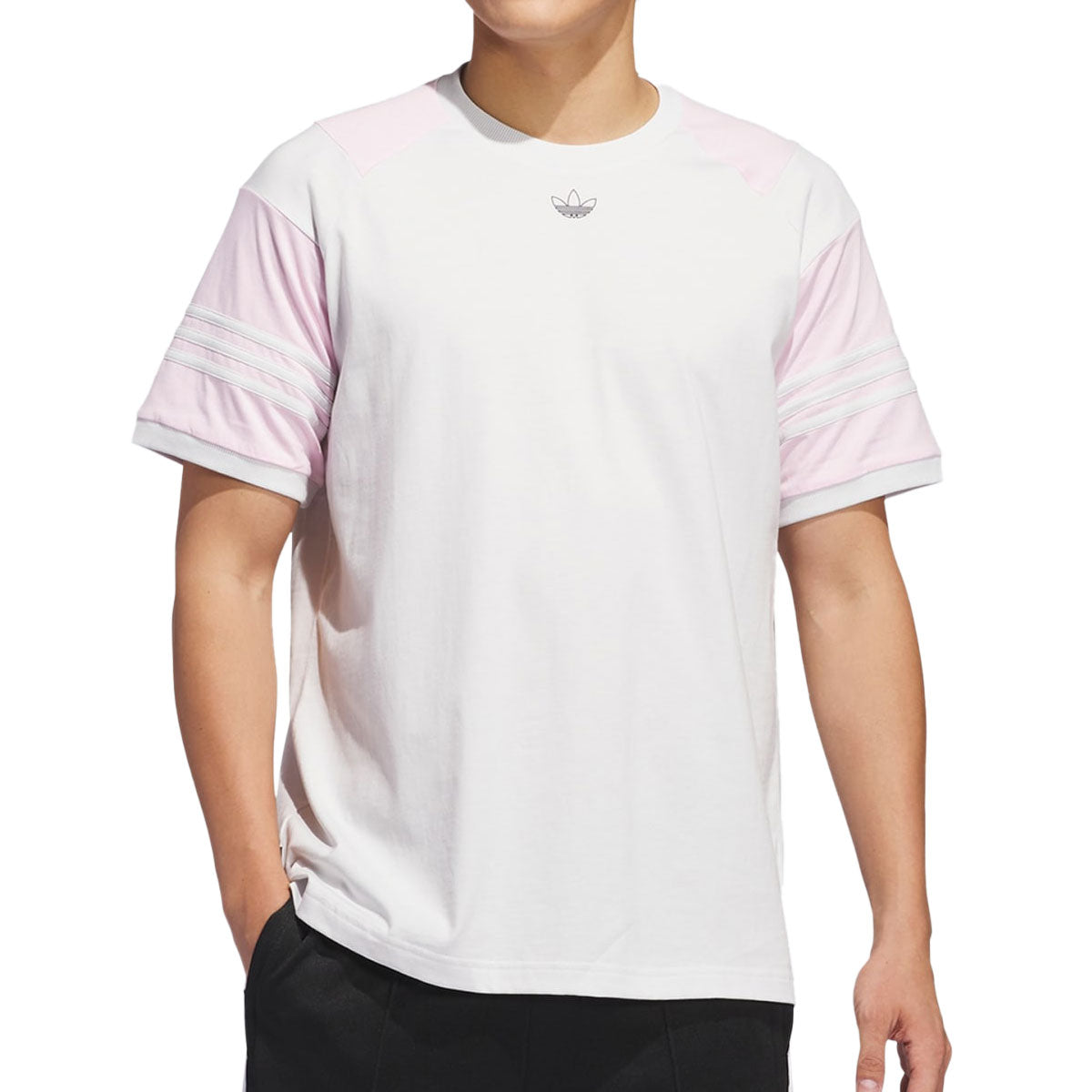 Adidas Tyshawn T-Shirt - Crystal White/Pink image 3