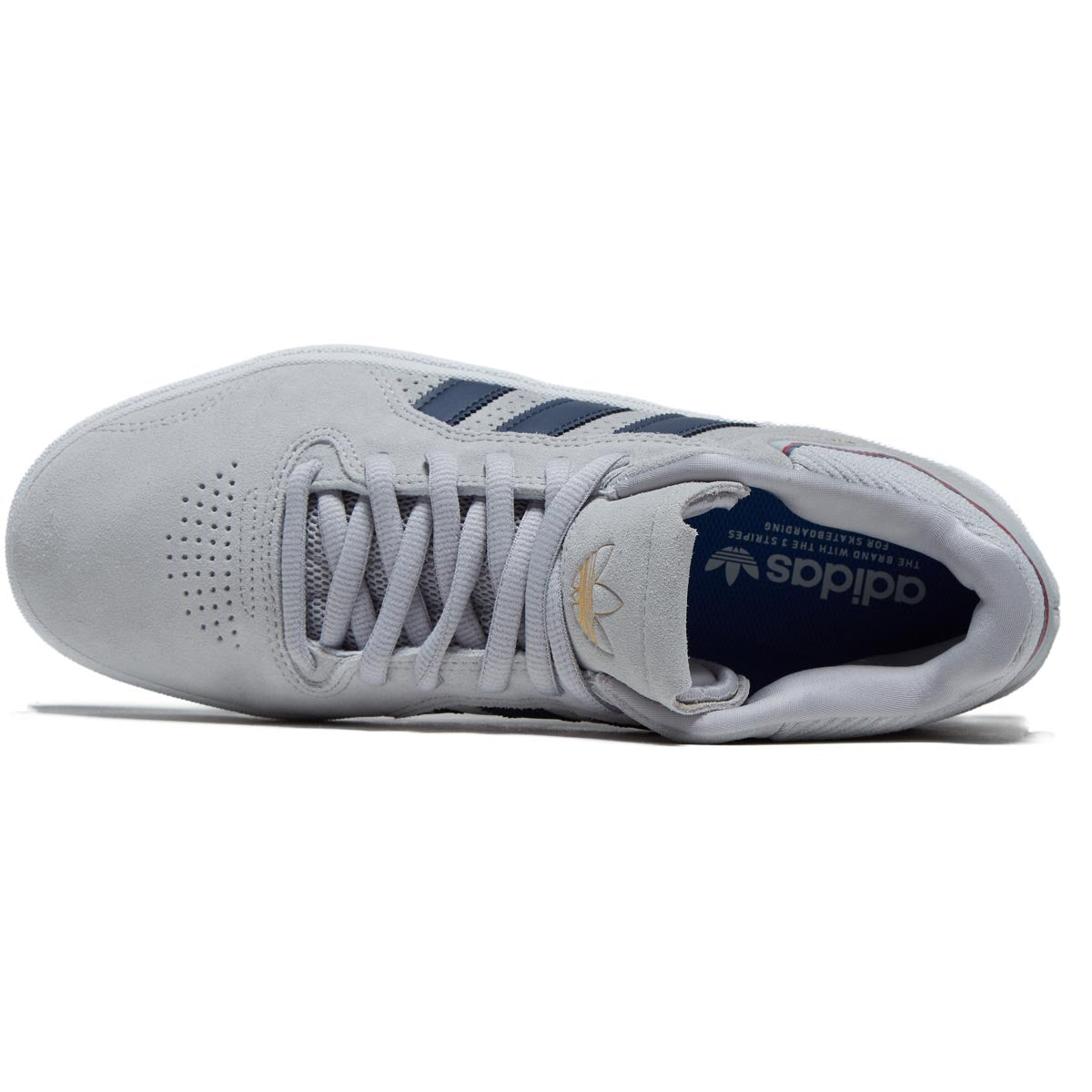 Adidas Tyshawn Shoes - Grey/Collegiate Navy/Gold Metallic image 3