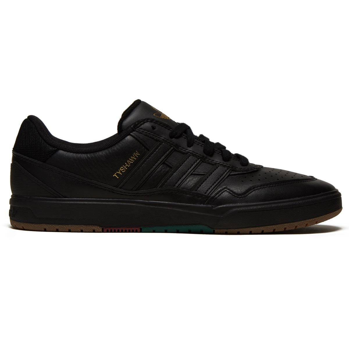 Adidas Tyshawn II Shoes - Black/Black/Court Green image 1