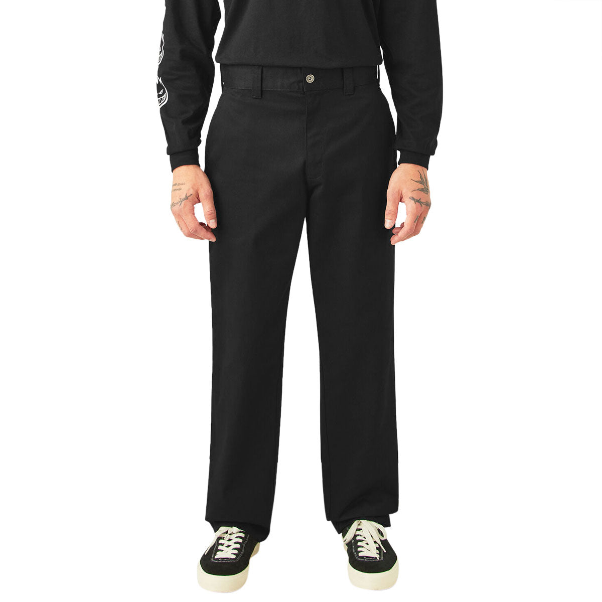 Dickies x Spitfire Flannel Cuff Pants - Black image 1