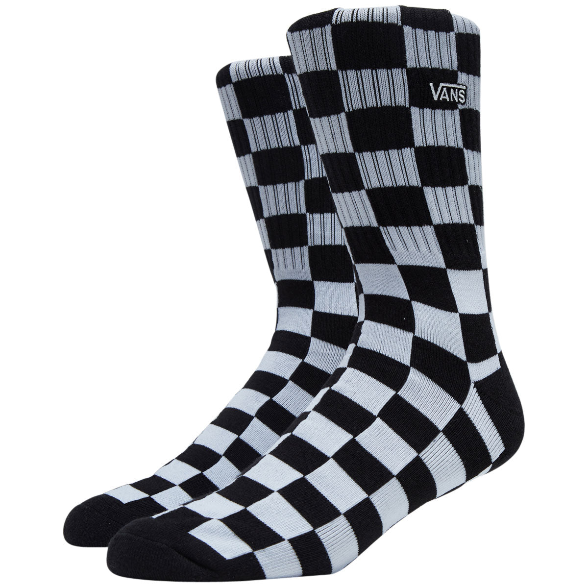 Vans Checkerboard Crew Socks - Black/White image 1