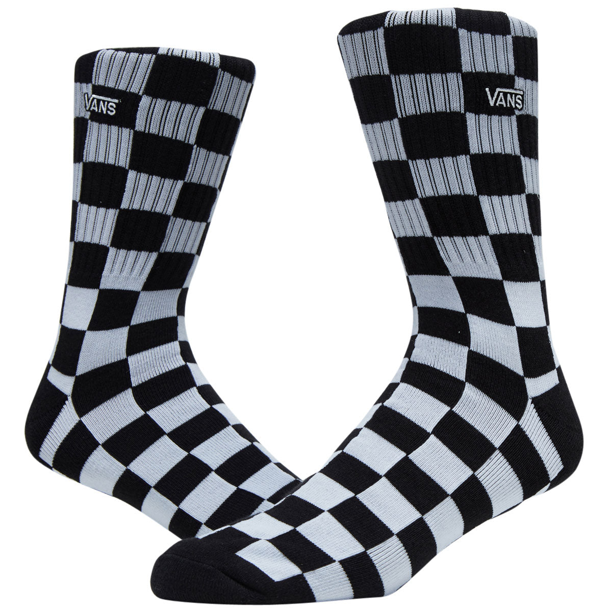 Vans Checkerboard Crew Socks - Black/White image 2