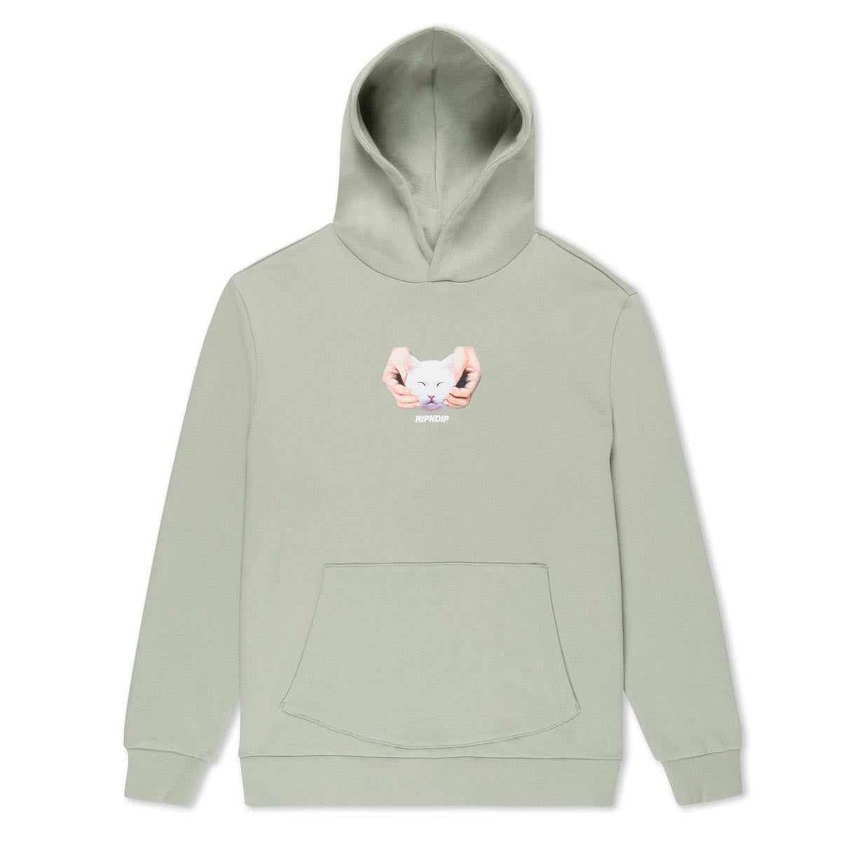 RIPNDIP Happy Kitty Hoodie - Sage image 1