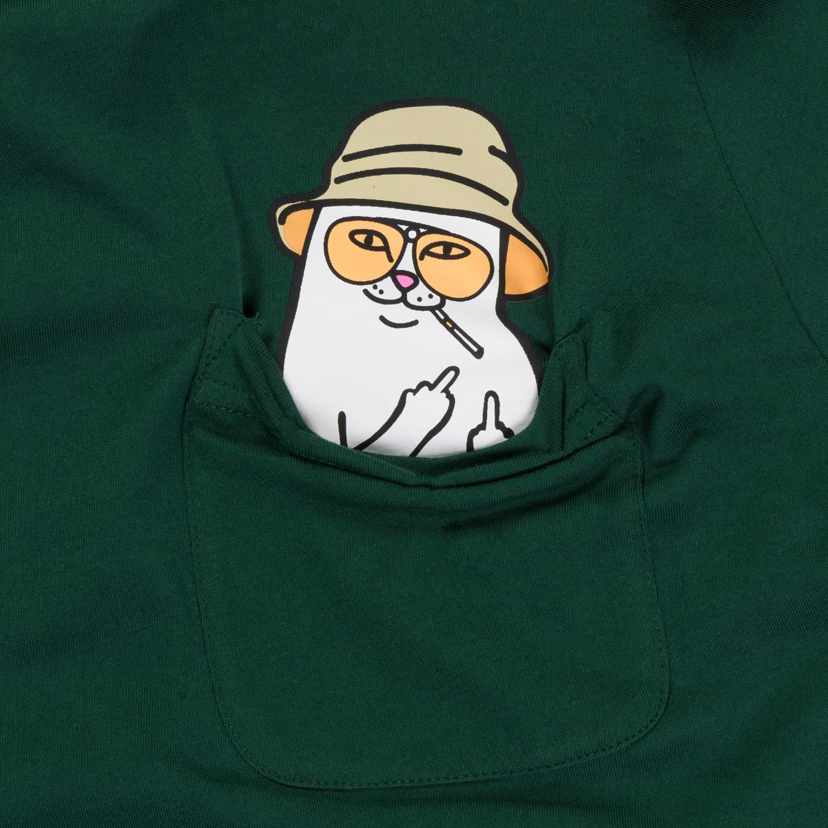 RIPNDIP Nermal S Thompson Pocket T-Shirt - Hunter Green image 2