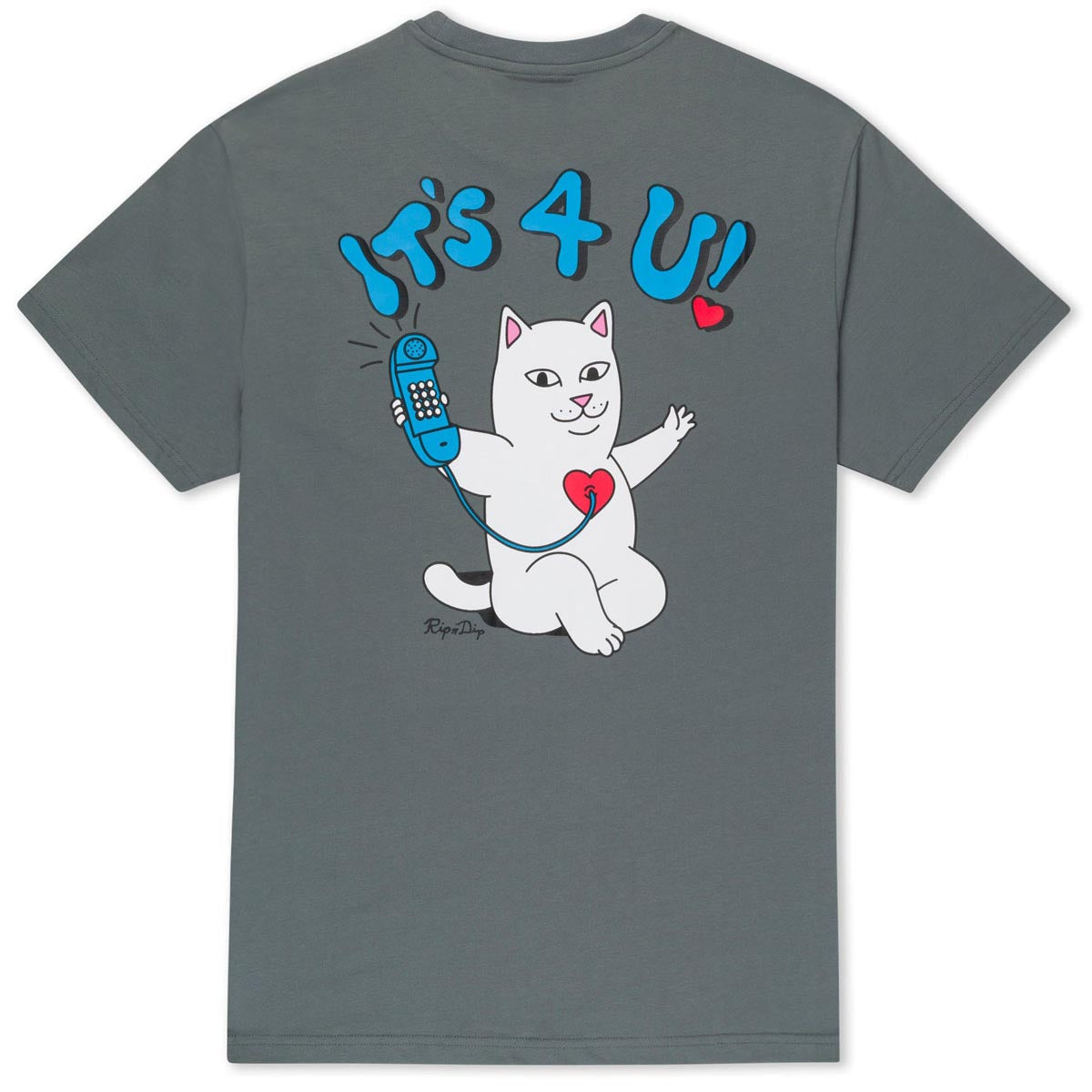 RIPNDIP Its 4 U T-Shirt - Charcoal image 1