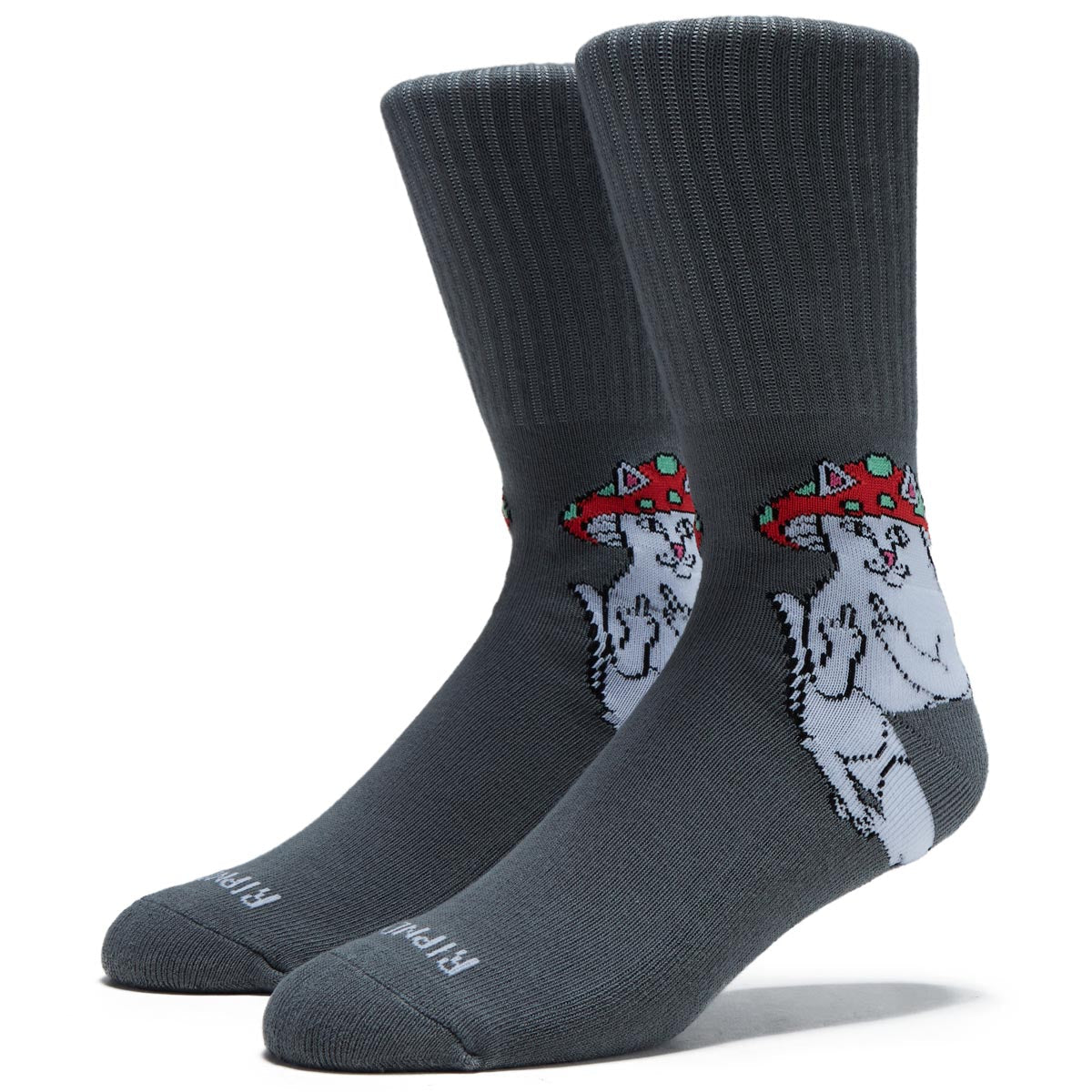 RIPNDIP Lord Shroomy Socks - Charcoal image 1