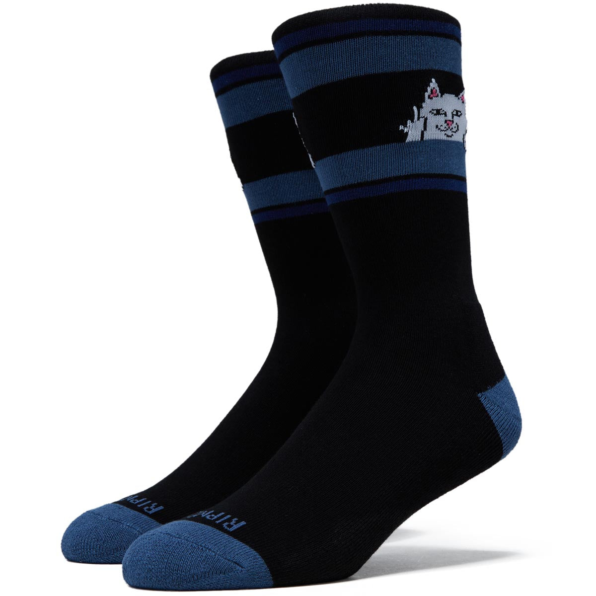 RIPNDIP Peeking Nermal Socks - Black/Slate image 1