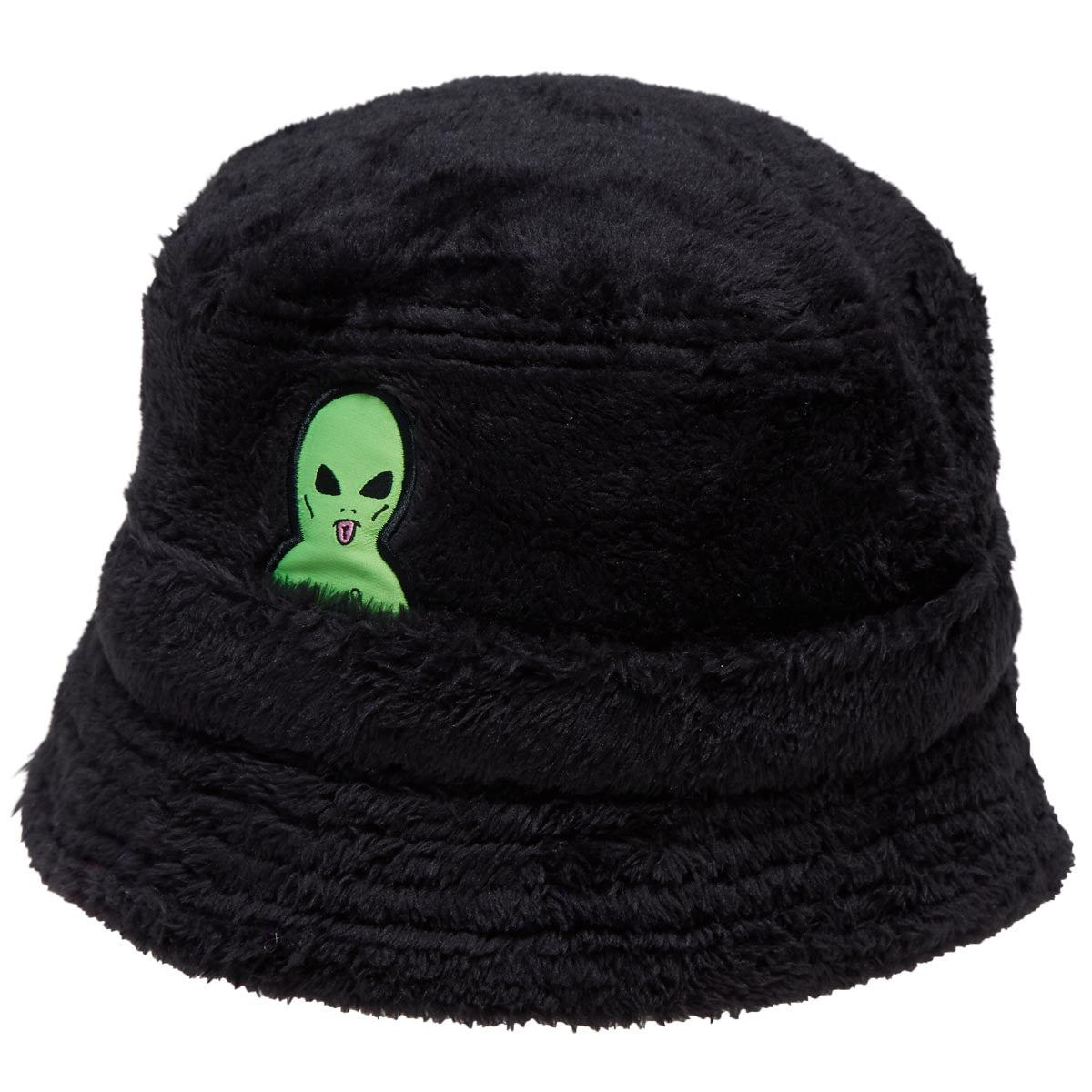 RIPNDIP Lord Alien Sherpa Bucket Hat - Black image 1