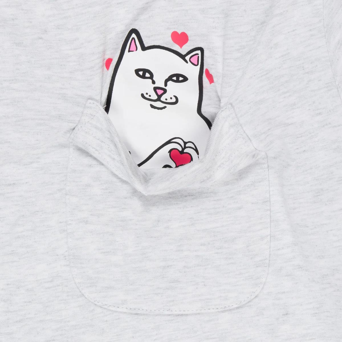 RIPNDIP Nermal Loves Pocket T-Shirt - Ash Heather image 2