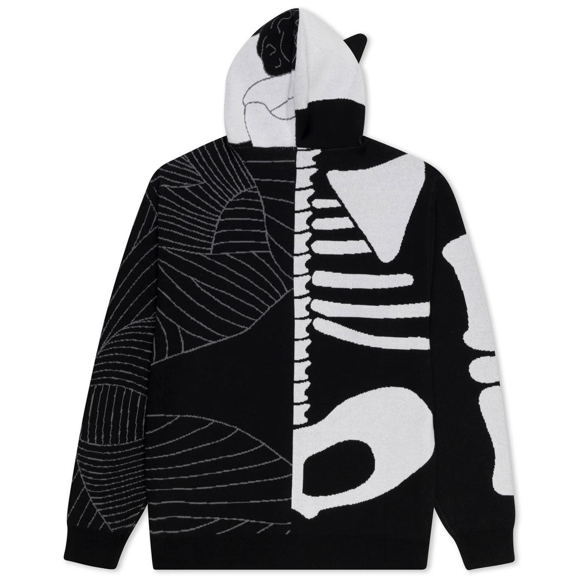 RIPNDIP Skelly Nerm Knit Hoodie - Black/White image 2