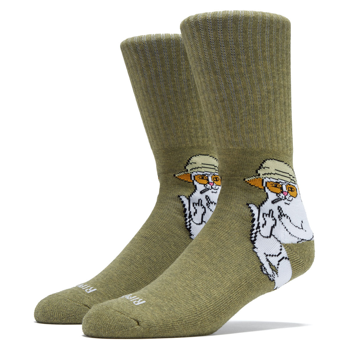 RIPNDIP Nermal S Thompson Socks - Heather Olive image 1