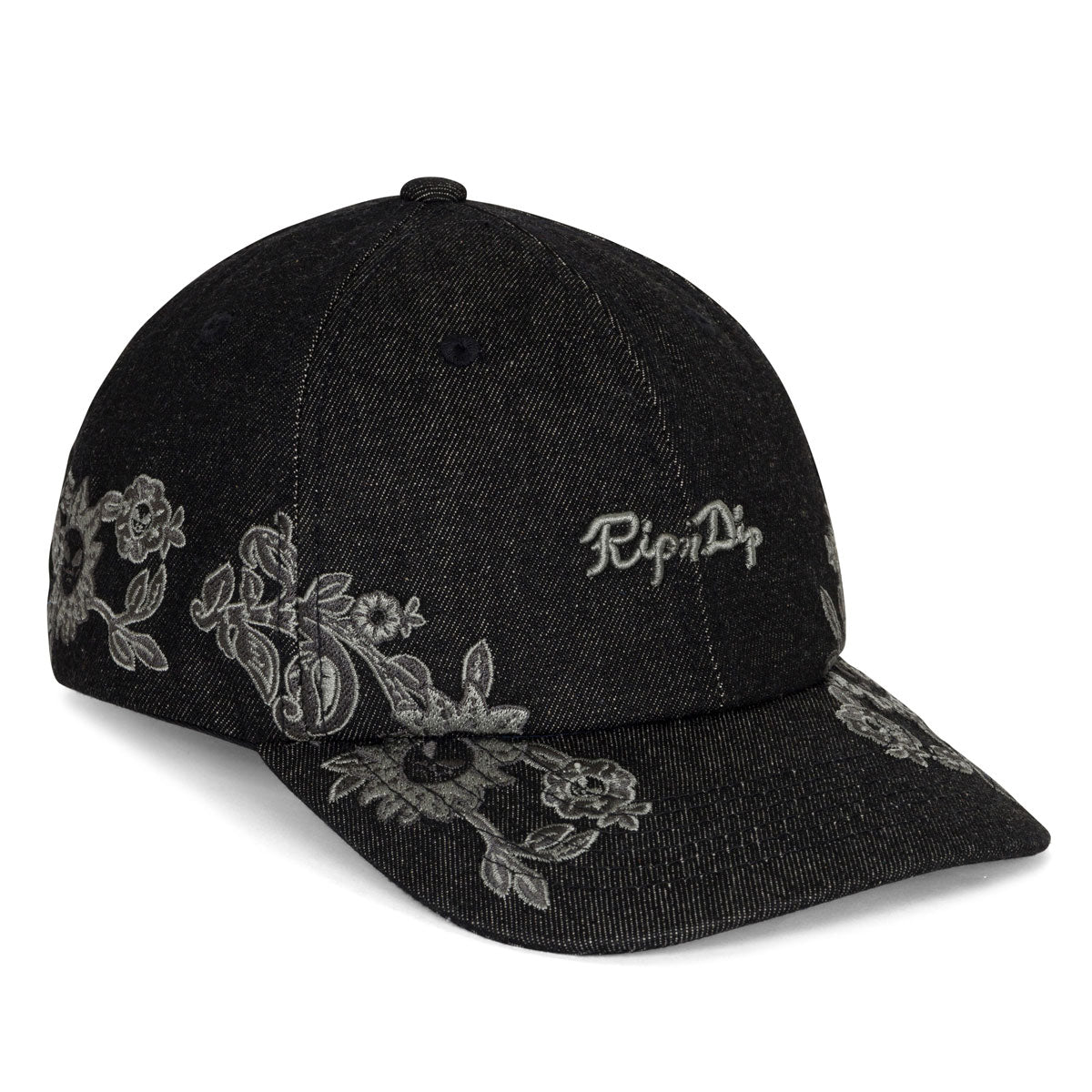 RIPNDIP Space Garden Dad Hat - Black Vintage Wash image 3