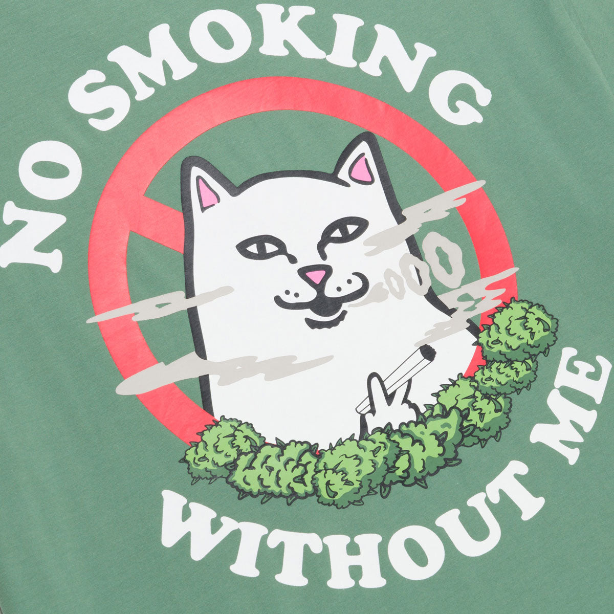 RIPNDIP No Smoking T-Shirt - Light Olive image 3