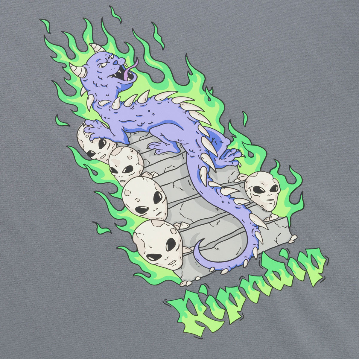 RIPNDIP Horntail T-Shirt - Charcoal image 2