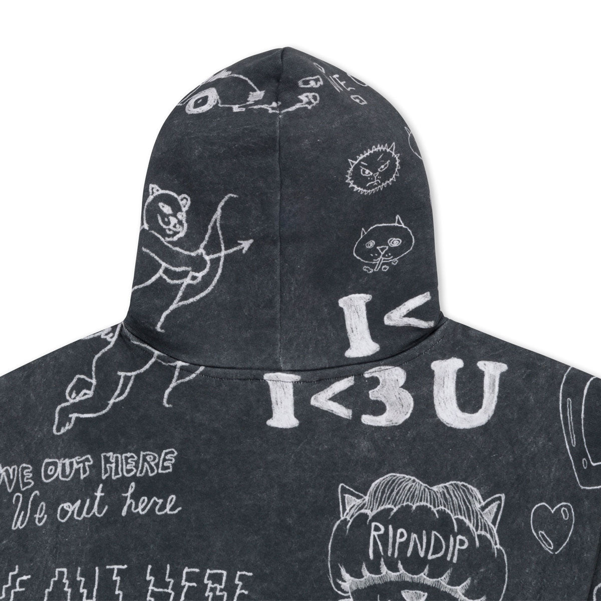 RIPNDIP Nermal Domination Hoodie - Black Vintage image 3